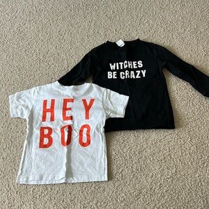 Toddler HEY BOO t-shirt and WITCHES BE CRAZY sweatshirt
